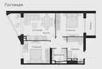 Floor plan of apartment 14